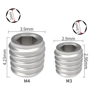 H24d069e915f348e3baee9b6343725c940.jpg Mega Hex Socket Grub Screw M3 M4 304 Stainless Steel Hex Socket Set Screws 3D Printer Parts for Gears Coupler Pulley