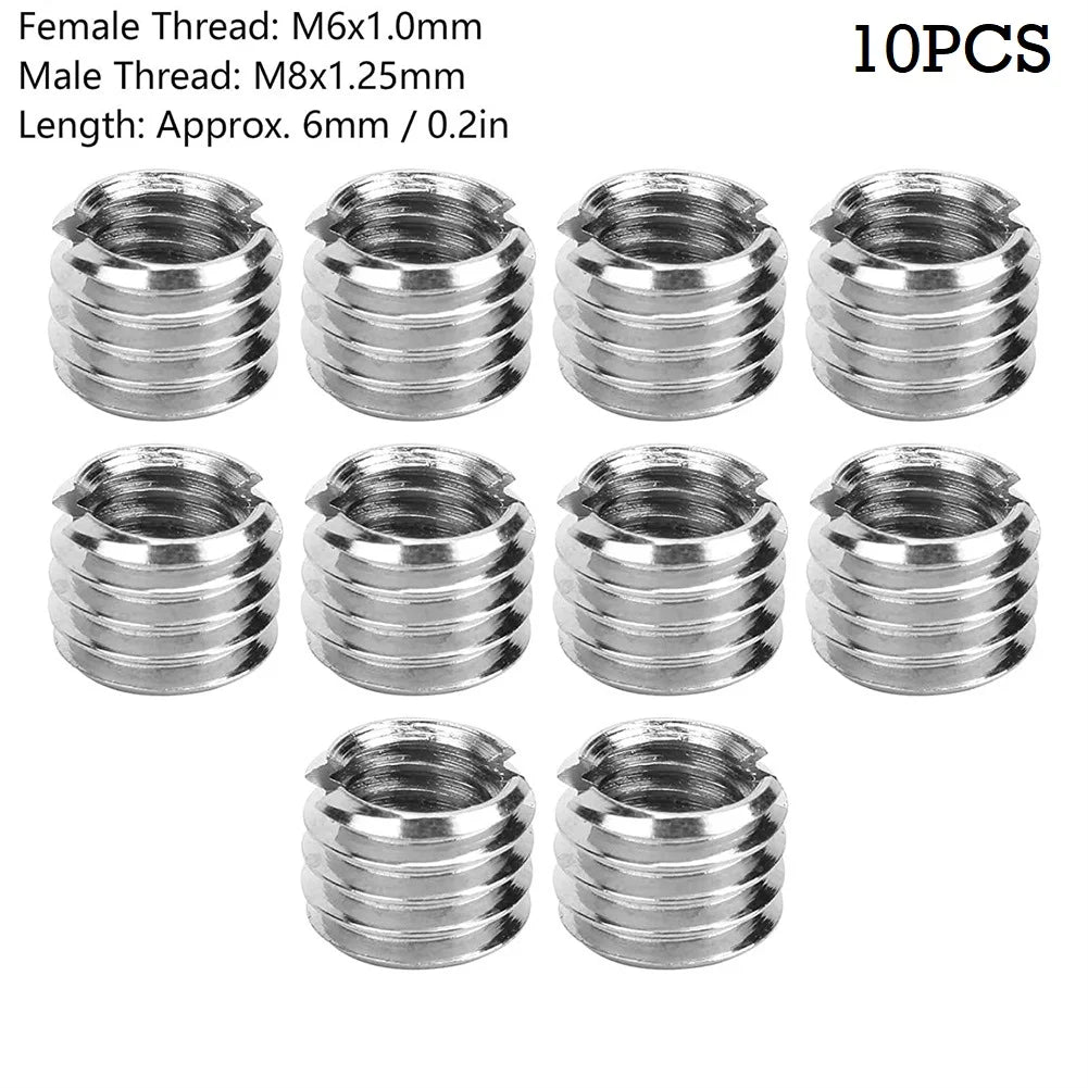 Threaded Inserts Reducer M8 Male To M6 Female Nut Adapter Inner And Outer Tooth Hollow Tube Coupler Fasteners 6MM - Image 4